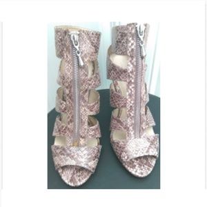 Christian Siriano Animal Print Open Toe Heels 8.5